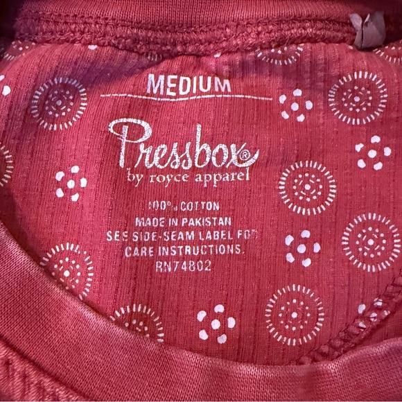 PressBox Florida State Noles Ribbed Long Sleeve Sweatshirt Red Size Medium EUC - Picture 3 of 4